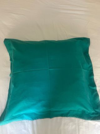 Juego 2 Fundas Almohadones Cuadrados de colorVerde