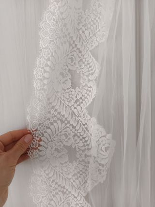 Velo de novia con encaje