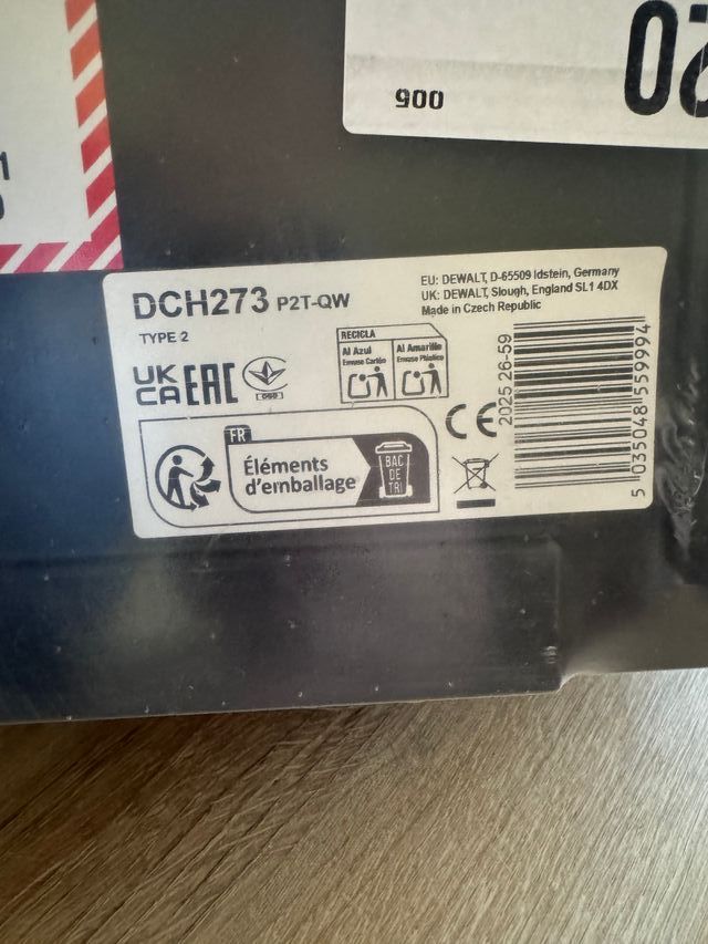 Martillo Percutor Dewalt DCH273P2T XR -PRECINTADO