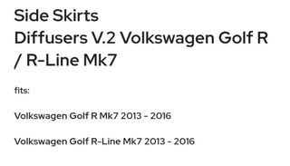 Faldones Volkswagen Golf 2013-2016