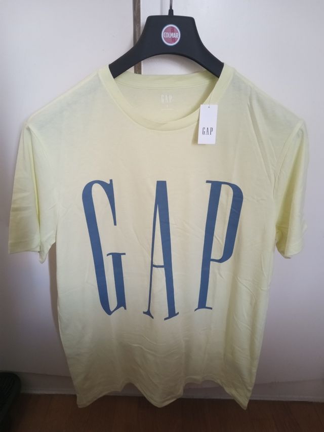 Camiseta Gap Hombre Amarilla nueva