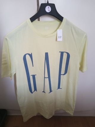 Camiseta Gap Hombre Amarilla nueva