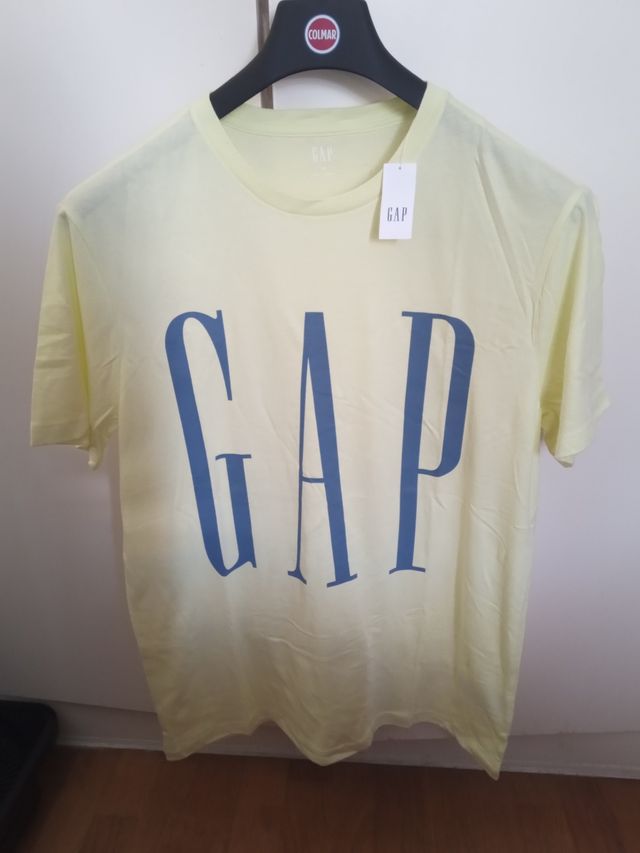 Camiseta Gap Hombre Amarilla nueva