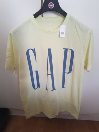 Camiseta Gap Hombre Amarilla nueva