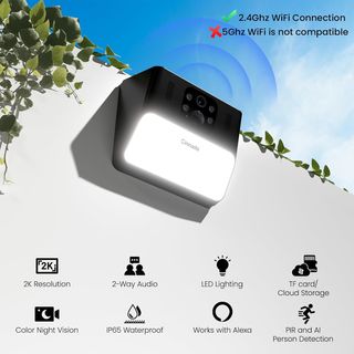 Cámara CCTV WiFi para exteriores Cinnado 2K