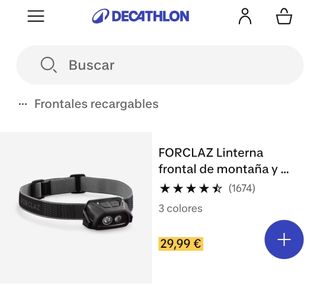 Linterna frontal FORCLAZ