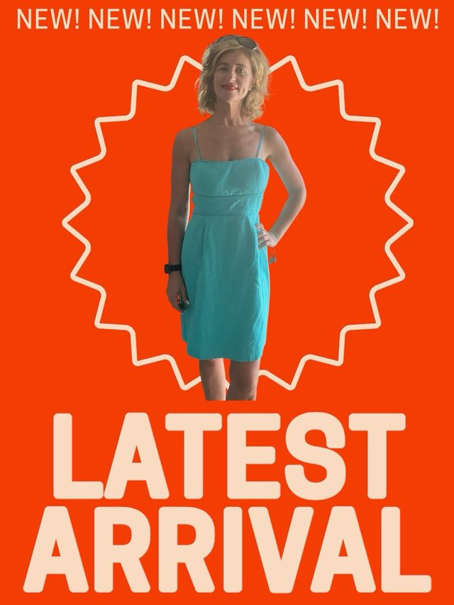 Vestido azul palabra de honor S/36