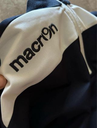 Felpa Macron blu con zip 1/4