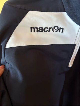 Felpa Macron blu con zip 1/4