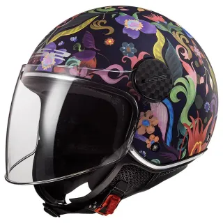 Casco Jet Estampado Floral