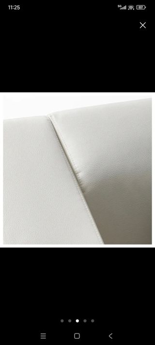 Sofá Klippan Blanco Polipiel 2 Plazas  Funda Negra