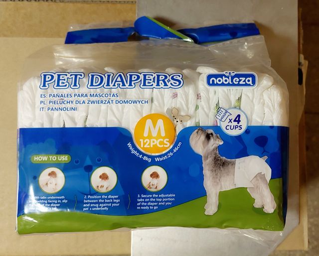 Pannolini per cani usa e getta (132 pezzi) - nuovi