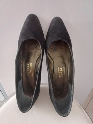 Scarpe eleganti nere scamosciate