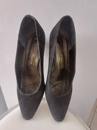 Scarpe eleganti nere scamosciate