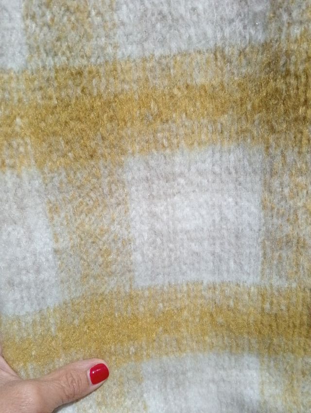 Sobrecamisa Zara a cuadros amarilla y gris T10