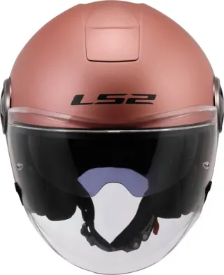 Casco Jet LS2 Rosa Metalizado