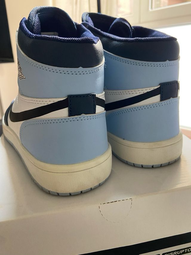 Imitación Zapatillas Jordan Air 1 Azul y Blanco