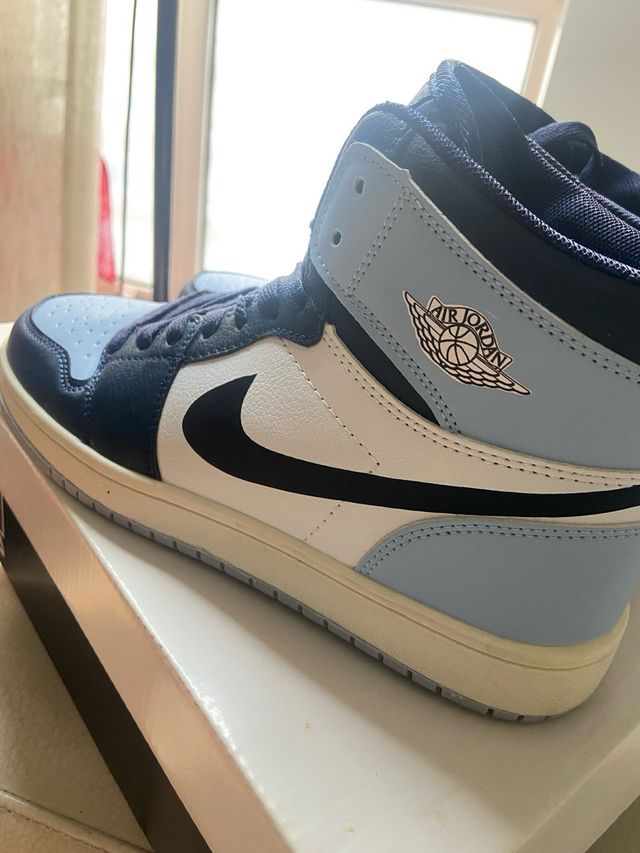 Imitación Zapatillas Jordan Air 1 Azul y Blanco