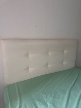 Cabecero de cama polipiel blanco