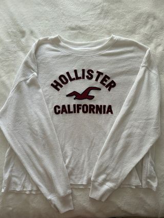 Jersey Hollister Blanco Talla L