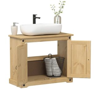 Mueble de baño de madera sin lavabo