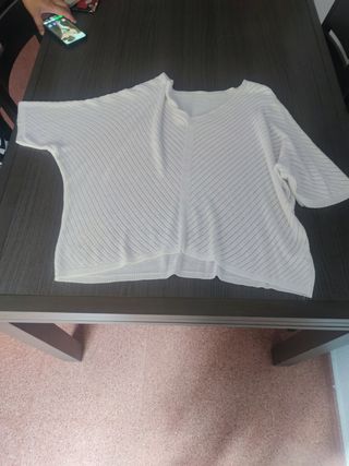 Jersey punto mujer blanco talla 46