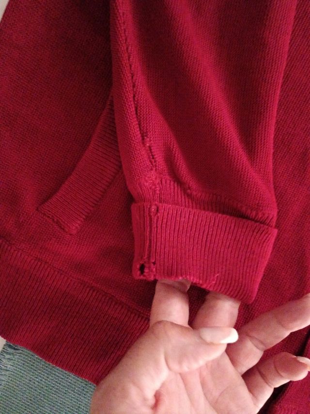 Chaqueta de punto roja Lacoste