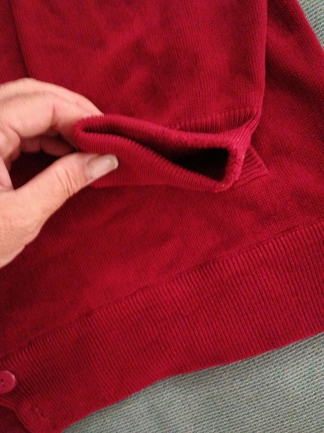 Chaqueta de punto roja Lacoste