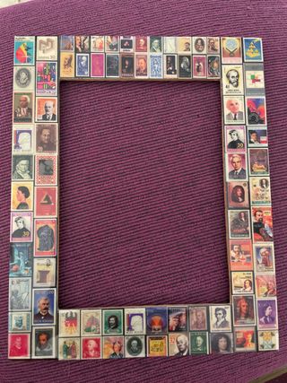 Marco de fotos con sellos antiguos