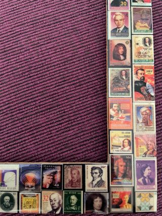 Marco de fotos con sellos antiguos