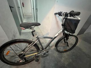 Bicicleta Mujer Btwin Original Gris