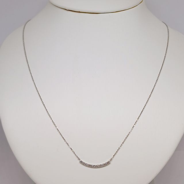 Gargantilla Oro Blanco con Brillantes