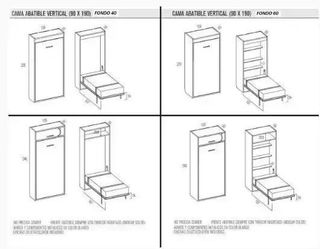 CAMA ABATIBLE VERTICAL 135