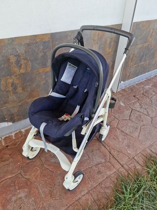Carro Inglesina Trilogy Azul Marino y Blanco