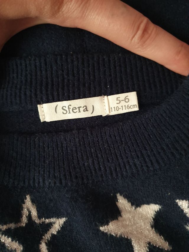 Vestido niña estrellas azul marino 5-6 años