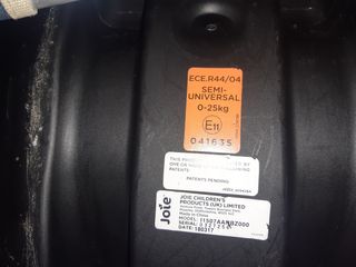 Silla de coche Joie de 0 a 25kg.