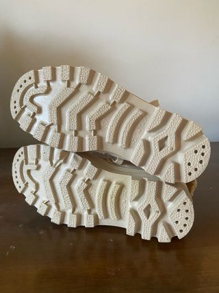 Stivaletti 37 Tela Grezza Beige Made in Italy