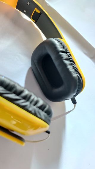 AURICULARES HEADPHONES HD DIADEMA AMARILLOS