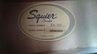 SQUIER BY FENDER GUITARRA ACÚSTICA