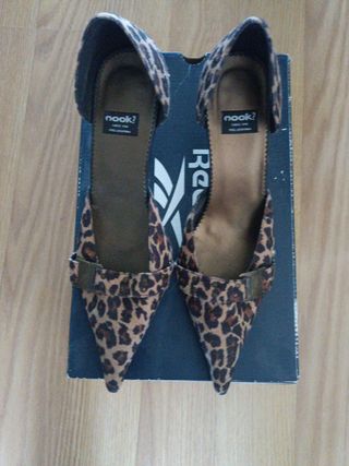 Zapatos de tacón estampado leopardo T39