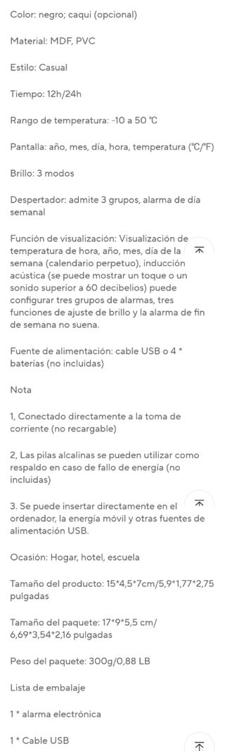 Reloj despertador digital madera