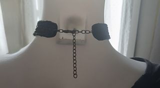 3 Chokers, Gargantillas pegadas cuello, bordadas