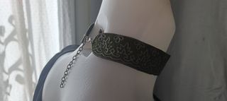3 Chokers, Gargantillas pegadas cuello, bordadas