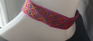 3 Chokers, Gargantillas pegadas cuello, bordadas