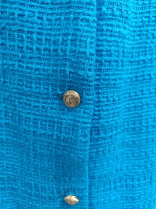 Vestido tweed azul Zara sin etiqueta