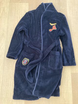 Bata de baño niño azul talla 10
