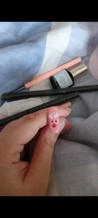 Uñas de gel decoradas NAVIDAD