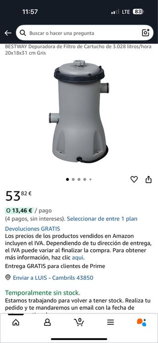 Bomba de piscina Bestway
