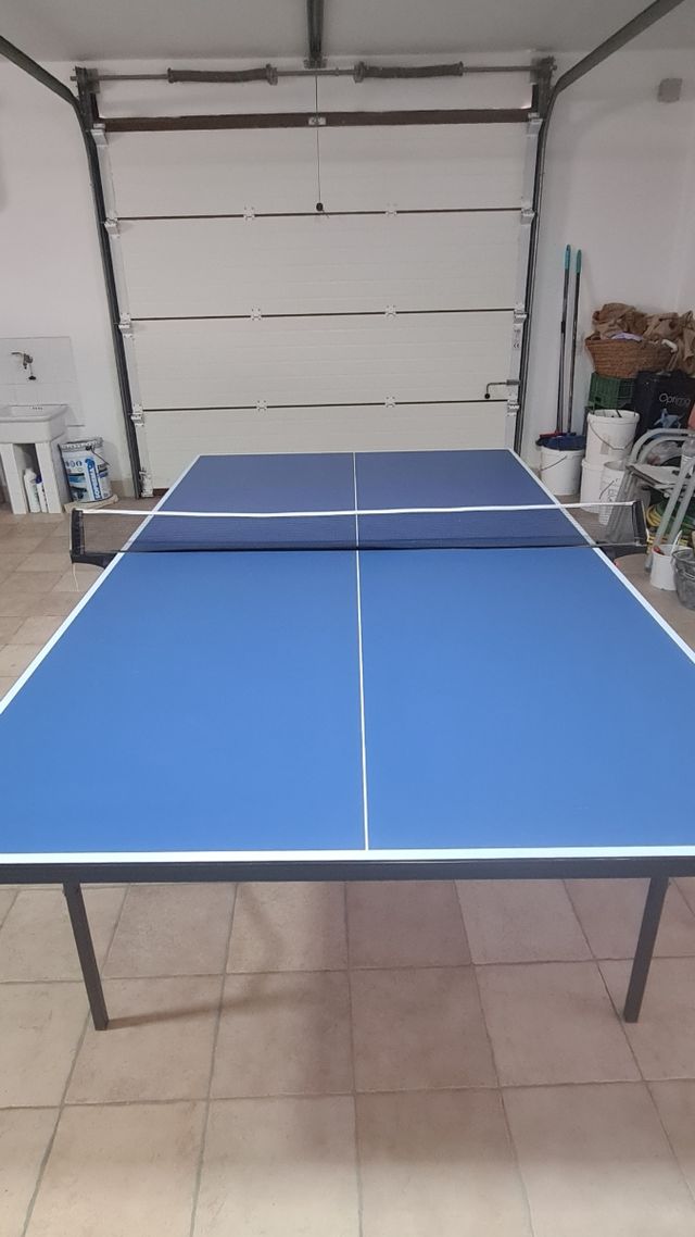Mesa de ping pong azul