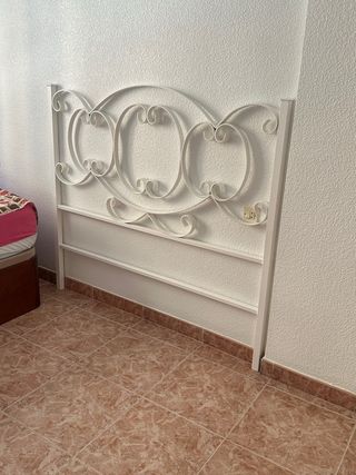 Cabecero de hierro blanco 145cm